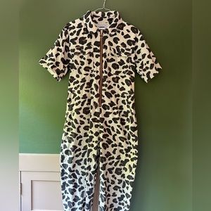 Urban Outfitters Leopard Print Cotton Worksuit